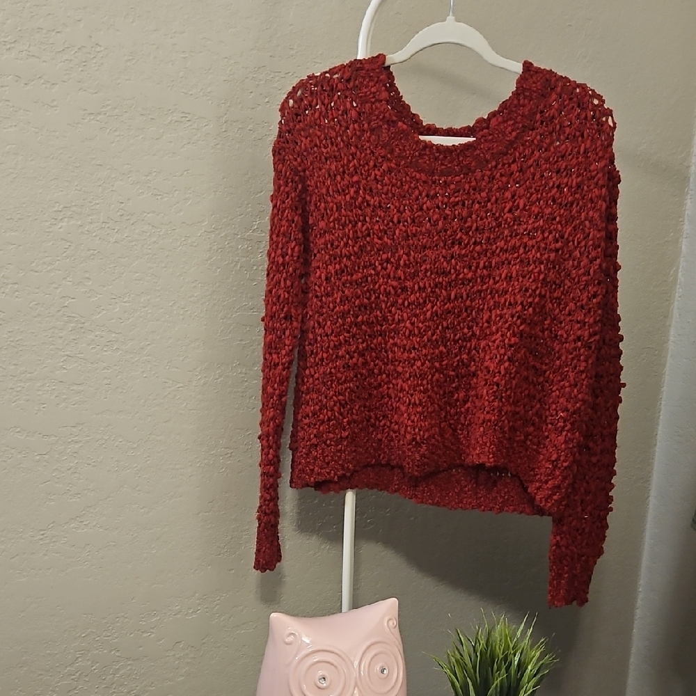 Band of Gypsies Deep Red Knit Sweater
